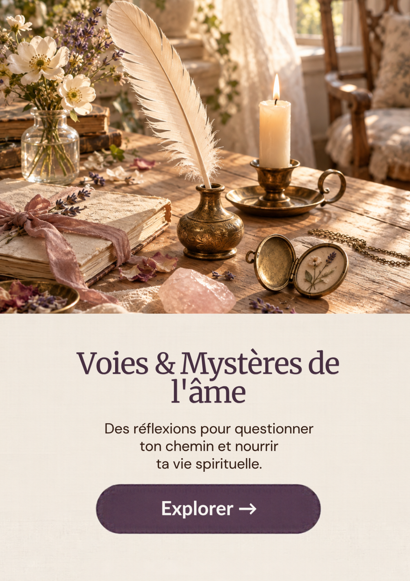 Explorer Voies & Mystères de l’âme : réflexions et vie spirituelle.